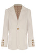 Santo Tomas Embroidered Canvas Blazer / Ivory